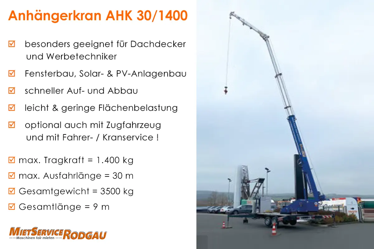 Anhängerkran AHK 30/1400